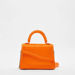 Crocodile Pattern Shoulder Bag Chain Handbag for Women