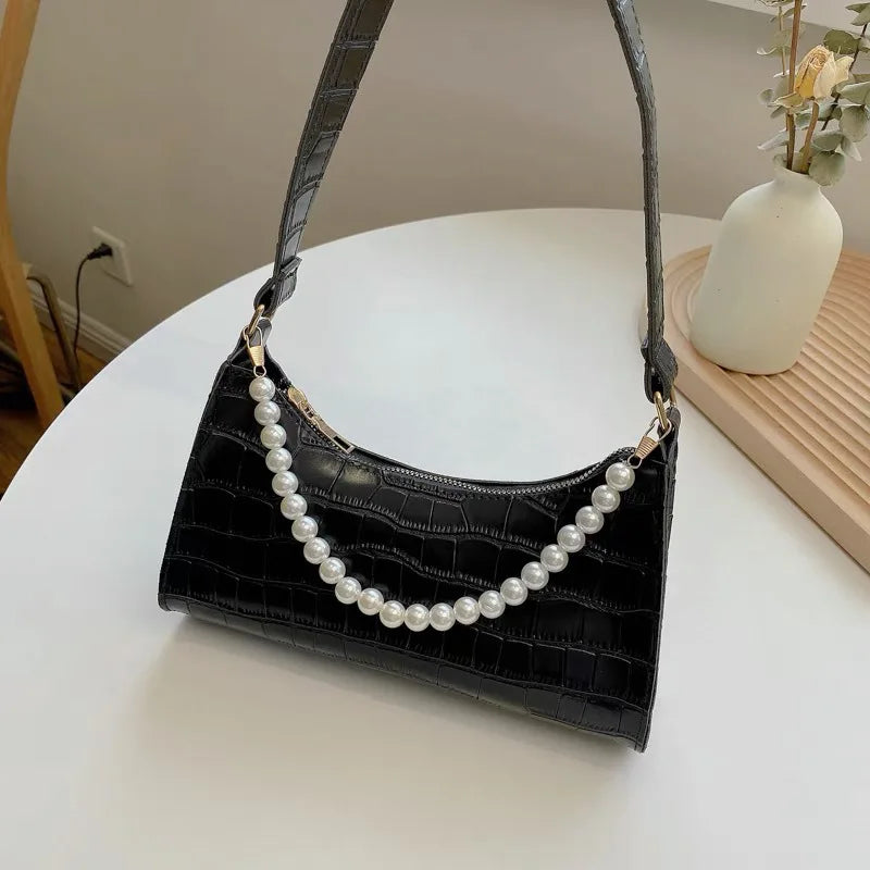 Crocodile Pattern Women's Bag PU Leather Shoulder Bag
