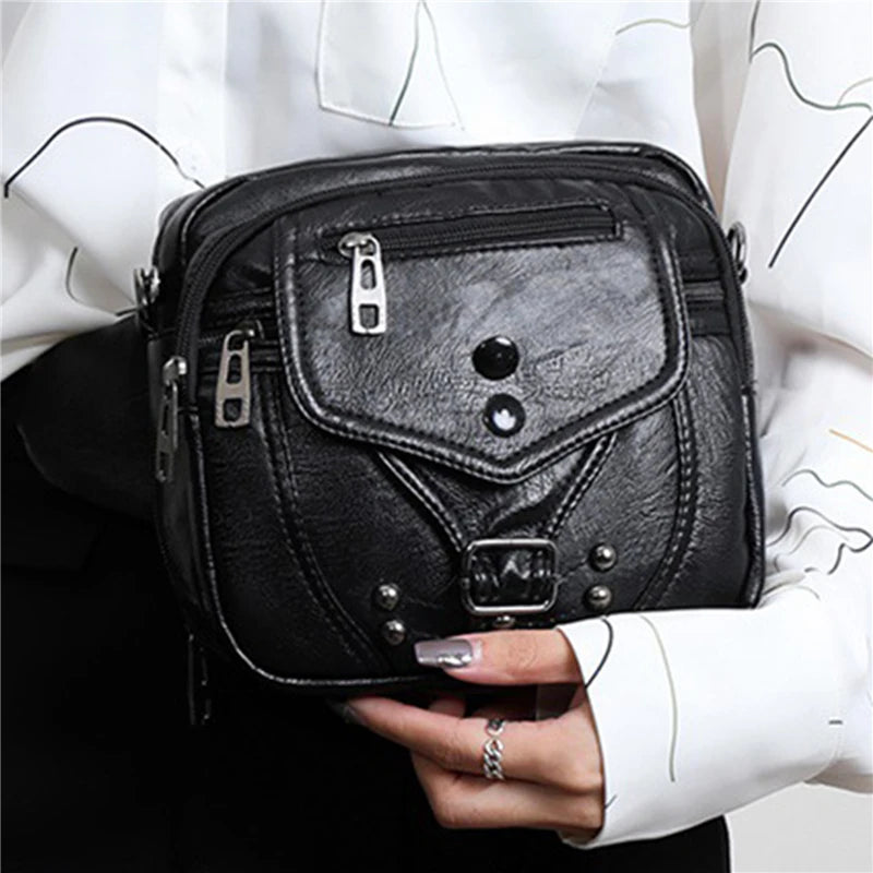 Crossbody Shoulder Bag Women Handbags PU Leather Purses Vintage Messenger Bags
