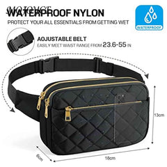 Rhombus Pattern Crossbody Bag Multi-Pockets Shoulder Bag