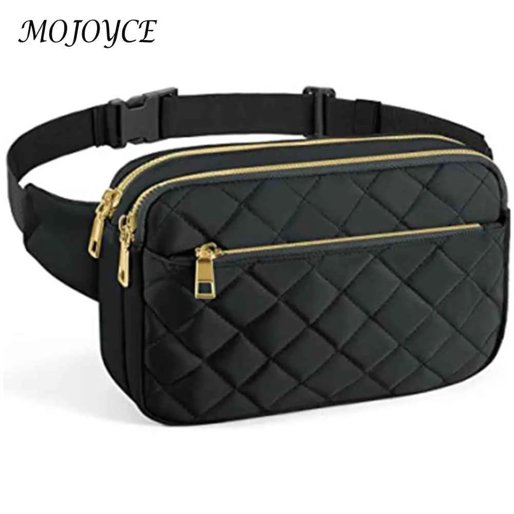 Rhombus Pattern Crossbody Bag Multi-Pockets Shoulder Bag