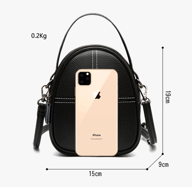 Women's Leather Crossbody Bag Casual Shoulder Messenger Bag