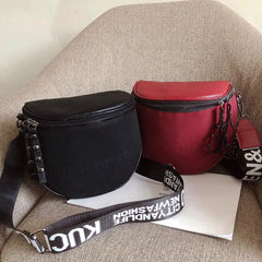 Women's PU Leather Crossbody Bag Messenger Saddle Shoulder Purse