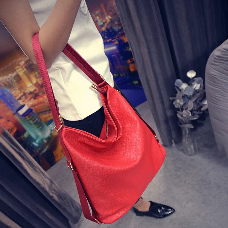 Autumn Pu Leather Crossbody Bag Multifunctional Large Capacity Casual Handbags
