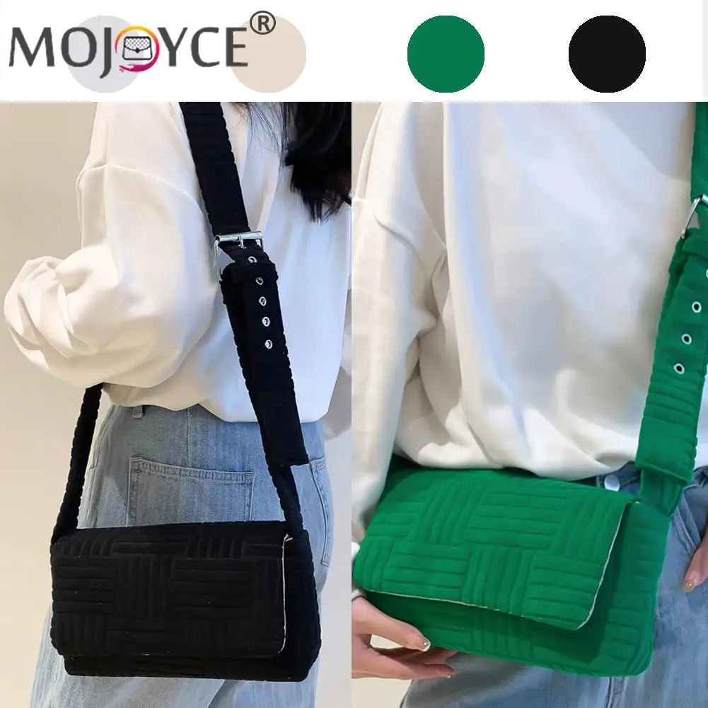 Casual Crossbody Bag for Women - Soft Cloth Messenger Bag