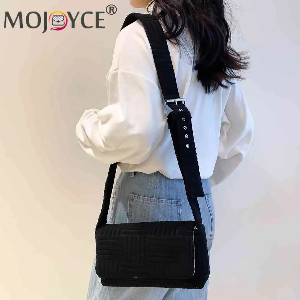 Casual Crossbody Bag for Women - Soft Cloth Messenger Bag