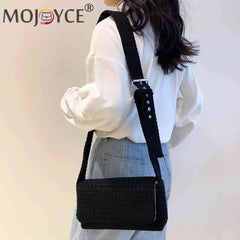 Casual Crossbody Bag for Women - Soft Cloth Messenger Bag