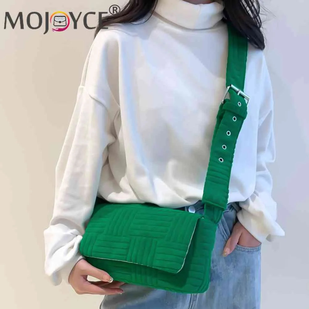 Casual Crossbody Bag for Women - Soft Cloth Messenger Bag