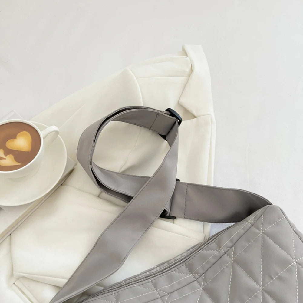 Cotton Padded Crossbody Bag for Autumn Winter