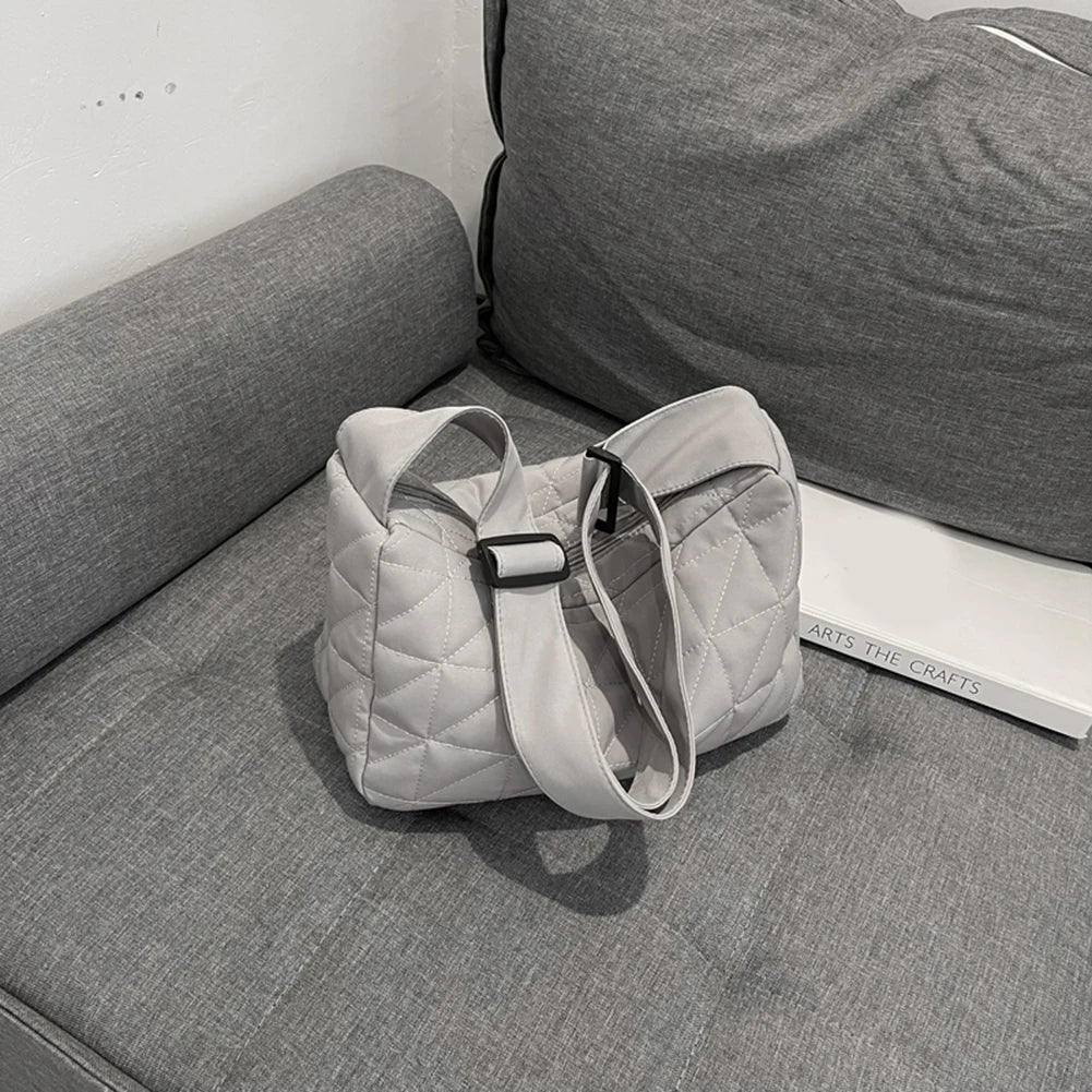 Cotton Padded Crossbody Bag for Autumn Winter
