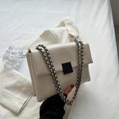 Women's Chain Crossbody Bag PU Leather Messenger Bag