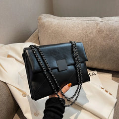 Women's Chain Crossbody Bag PU Leather Messenger Bag