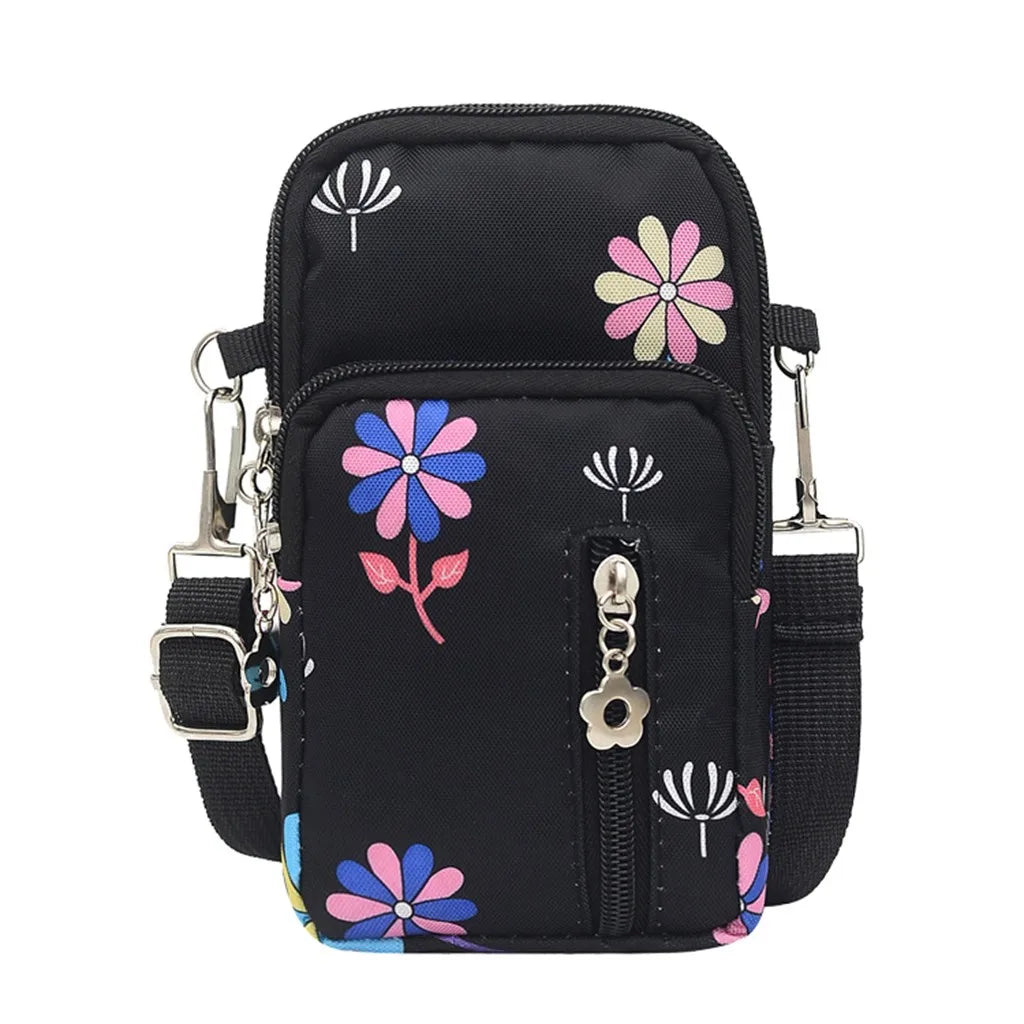 Neutral Nylon Crossbody Bag Women Outdoor Sports Arm Bag Phone Shoulder Bags