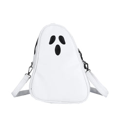Funny Devil Ghost Crossbody Bag PU Leather Small Zipper Travel