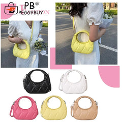 Women Round PU Leather Crossbody Bag for Outdoor Shopping