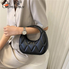 Women Round PU Leather Crossbody Bag for Outdoor Shopping
