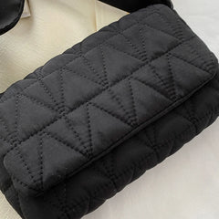 Quilted Rhombus Crossbody Bag for Women Small Square Flap Pocket Purse