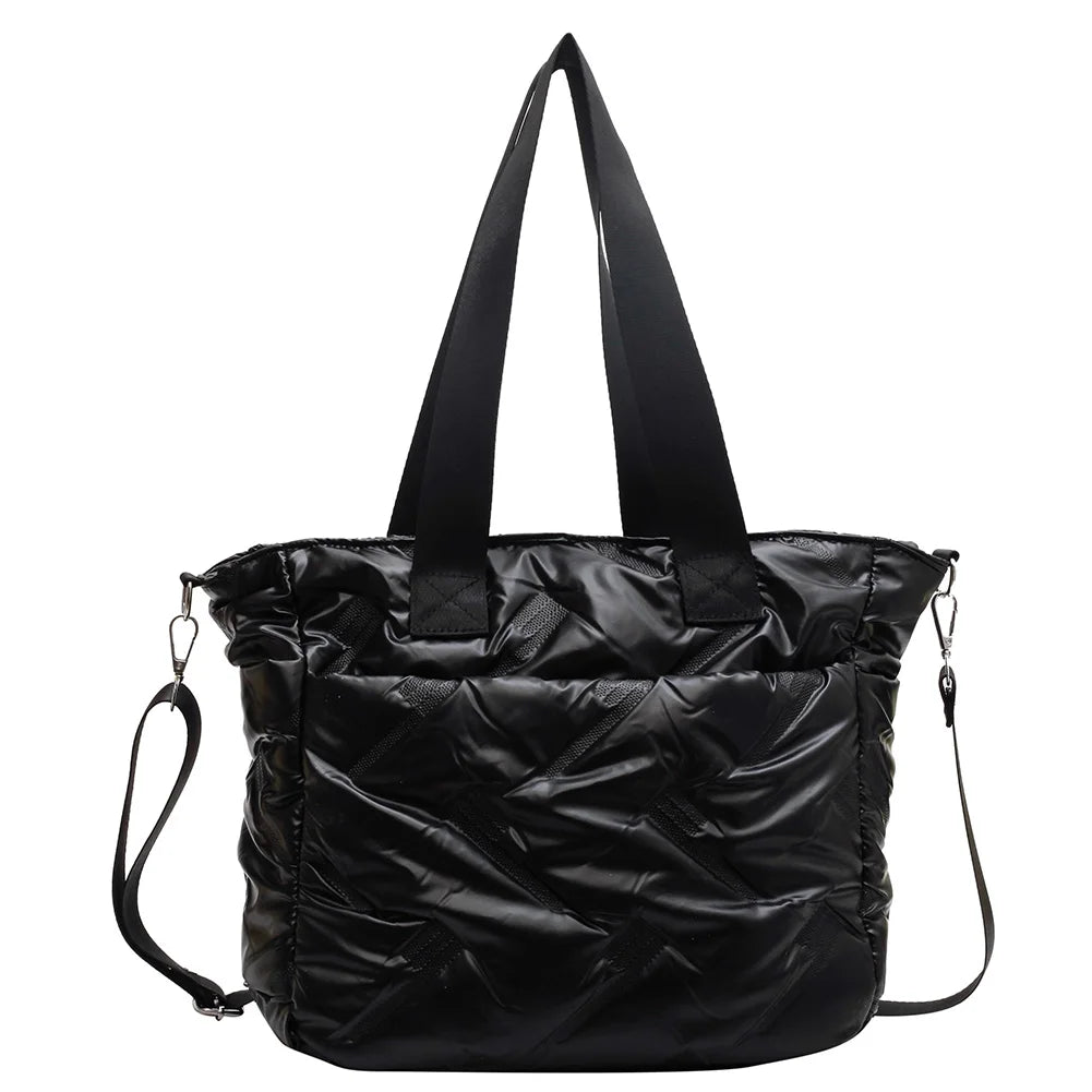 Quilted Crossbody Bag Large Capacity Shoulder Tote Lady Travel Purse