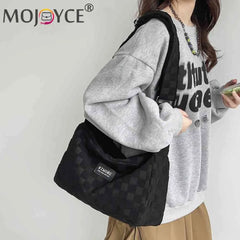 Plaid Crossbody Hand Bag Zipper Travel Purse for Ladies