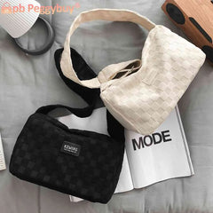 Plaid Crossbody Bag for Women Zipper Handbag Travel Purse