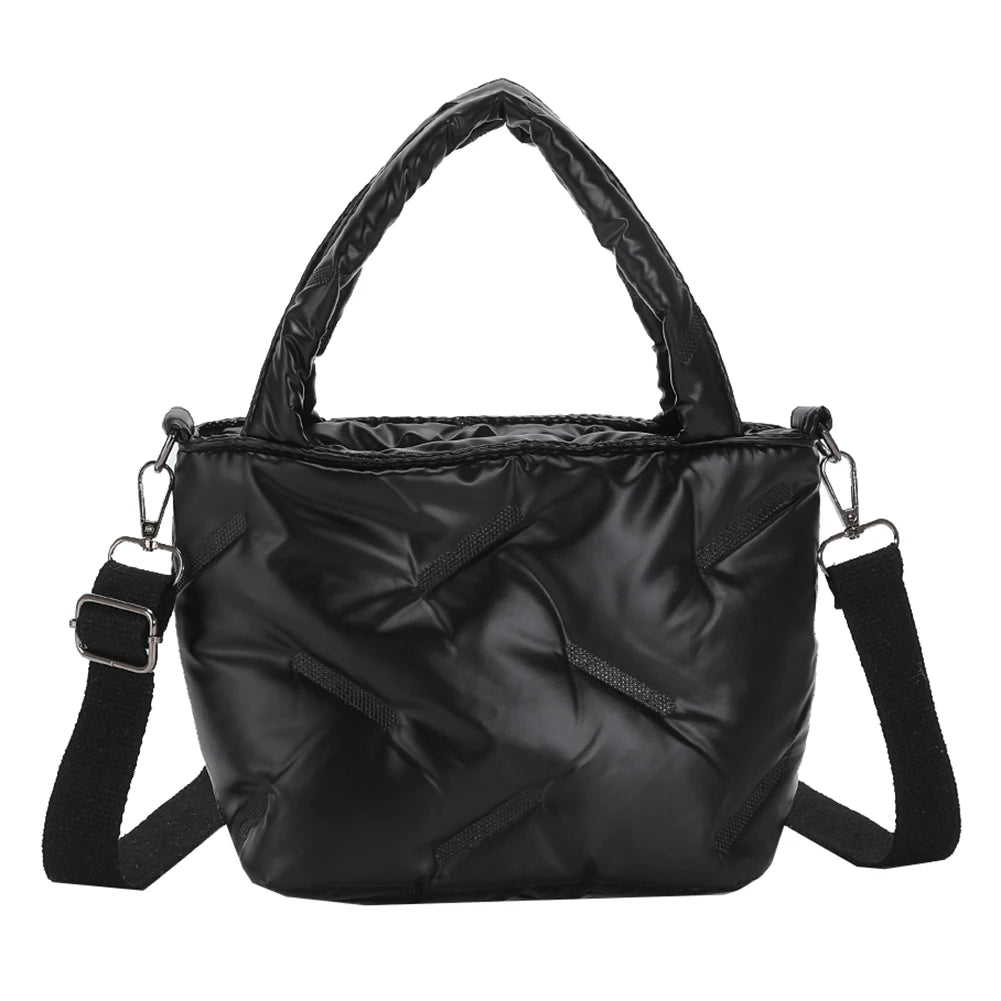 Cotton Padded Crossbody Bag Quilted for Travel Work Daily