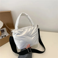 Cotton Padded Crossbody Bag Quilted for Travel Work Daily