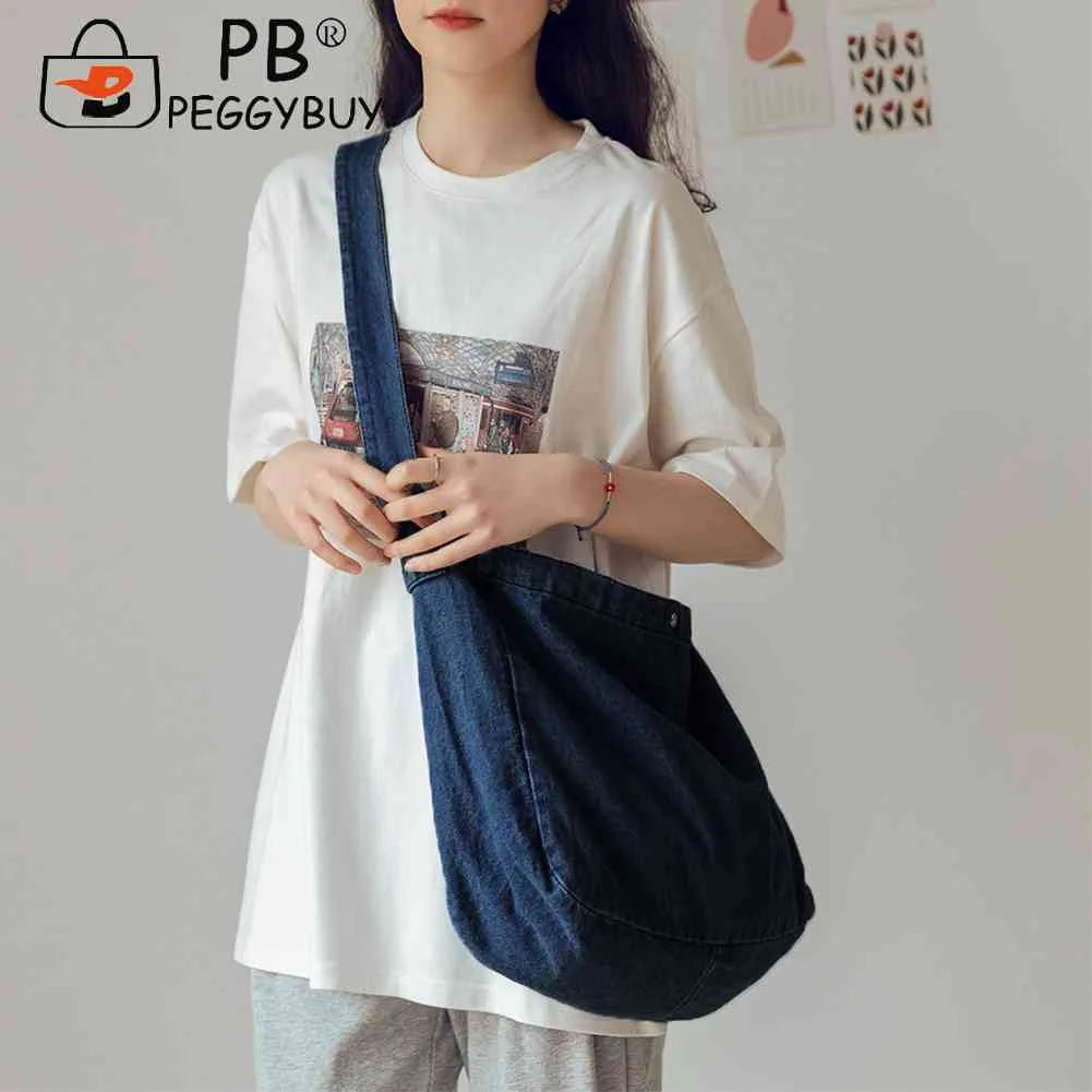 Vintage Crossbody Messenger Bag Harajuku Style Large Capacity Shoulder Handbag
