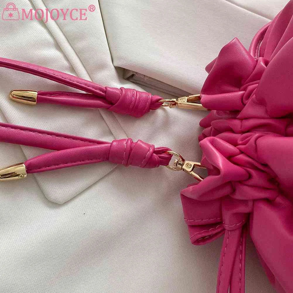 Y2K Style Crossbody Bag Leather Drawstring High Street Sweet Girls Purse