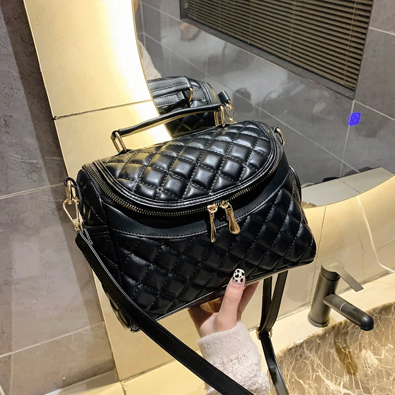 Women's Crossbody Bucket Bag Soft PU Leather Handbag