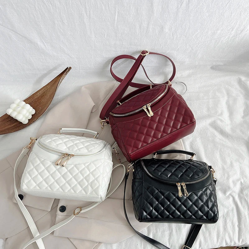Women's Crossbody Bucket Bag Soft PU Leather Handbag