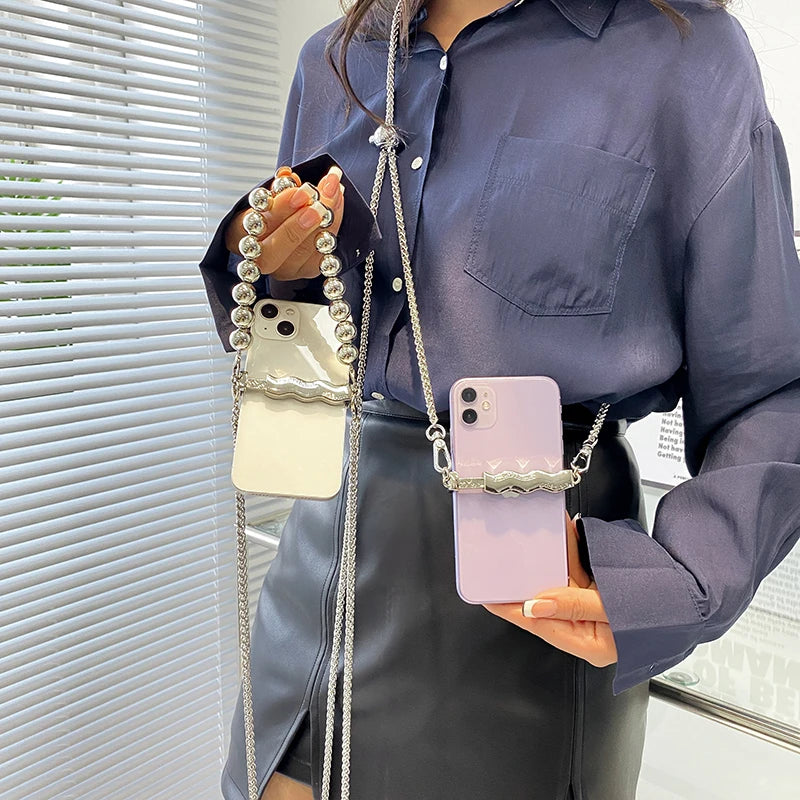 Crossbody Chain Phone Clip Holder Sling Bag Anti-theft Purse