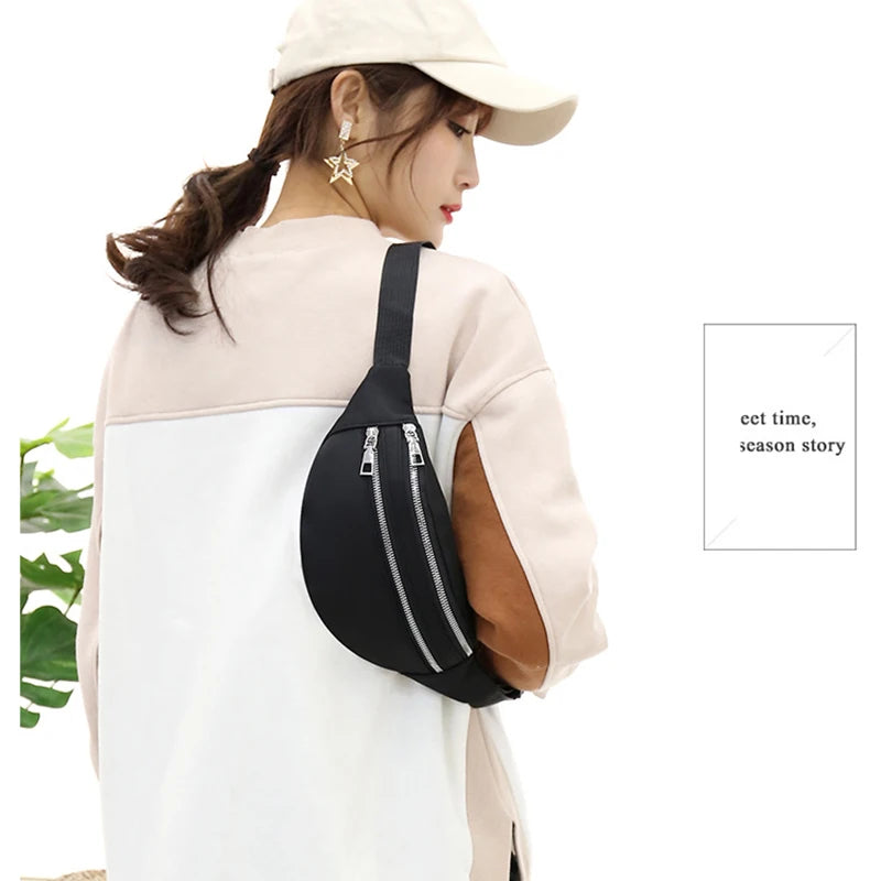 Waterproof Oxford Crossbody Chest Bag Women Waist Bag