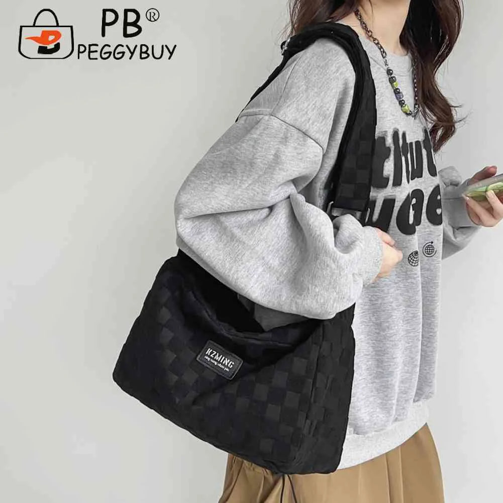 Plaid Crossbody Hand Bag for Ladies Girls