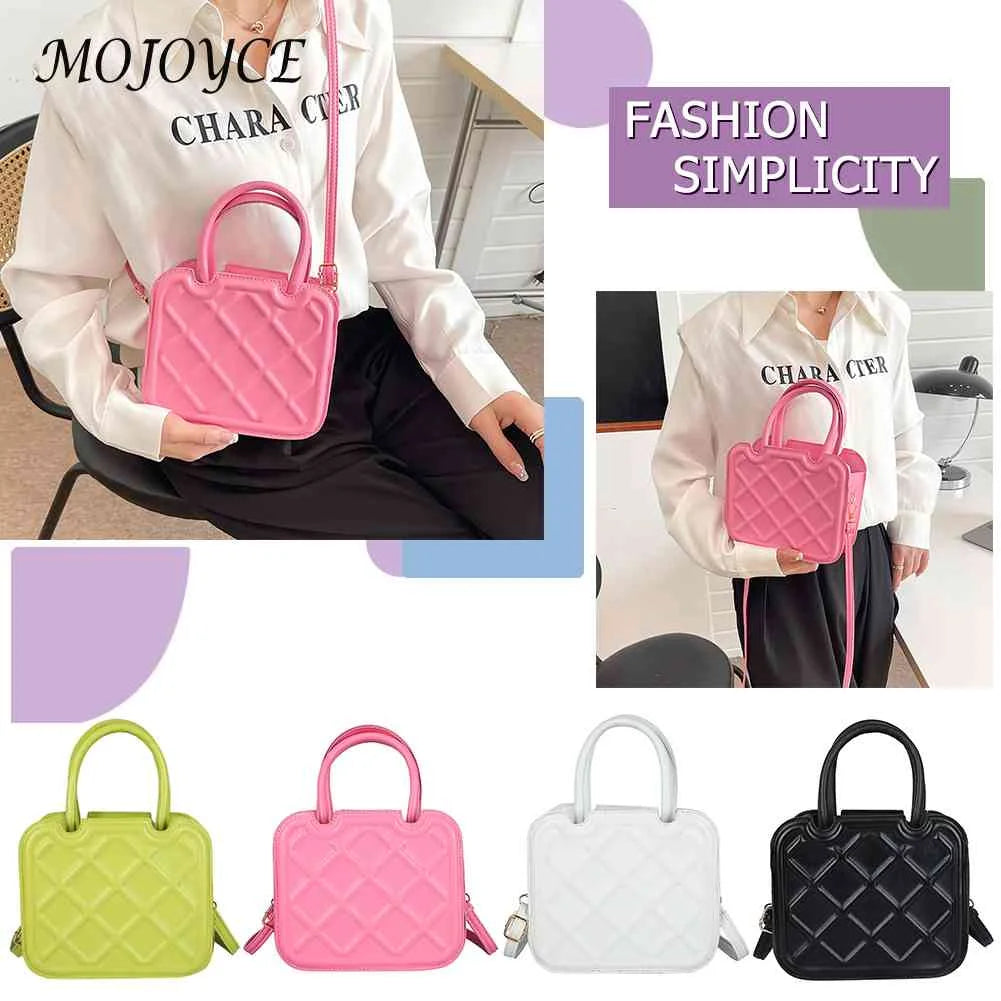 Small Leather Crossbody Tote Handle Bag