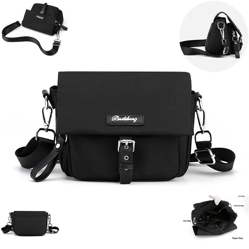 Nylon Shoulder Bag Top Handle Crossbody Messenger Purse for Women