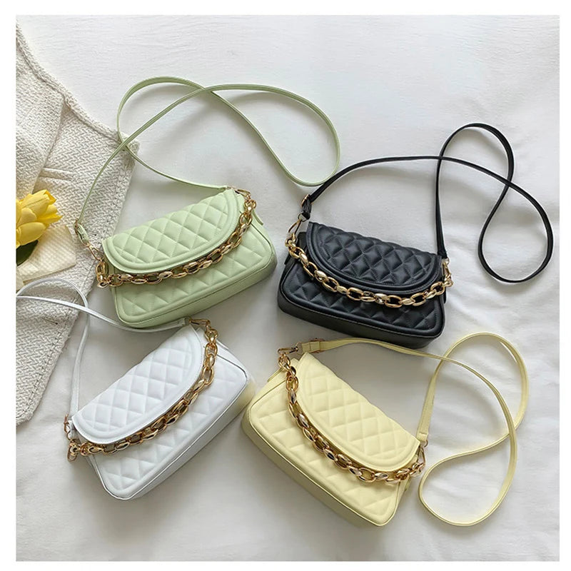 Crossbody PU Leather Shoulder Bags Women Flap Messenger Handbag Clutch