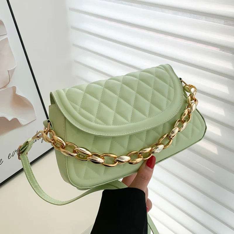 Crossbody PU Leather Shoulder Bags Women Flap Messenger Handbag Clutch