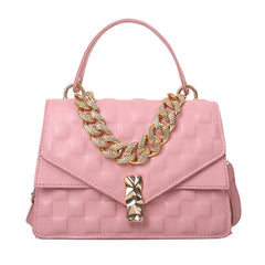 Women's Crossbody Shoulder Bag Chains Purse PU Leather Handbag Clutch