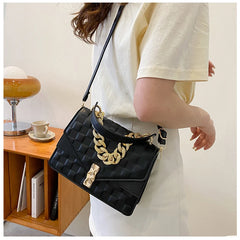 Women's Crossbody Shoulder Bag Chains Purse PU Leather Handbag Clutch