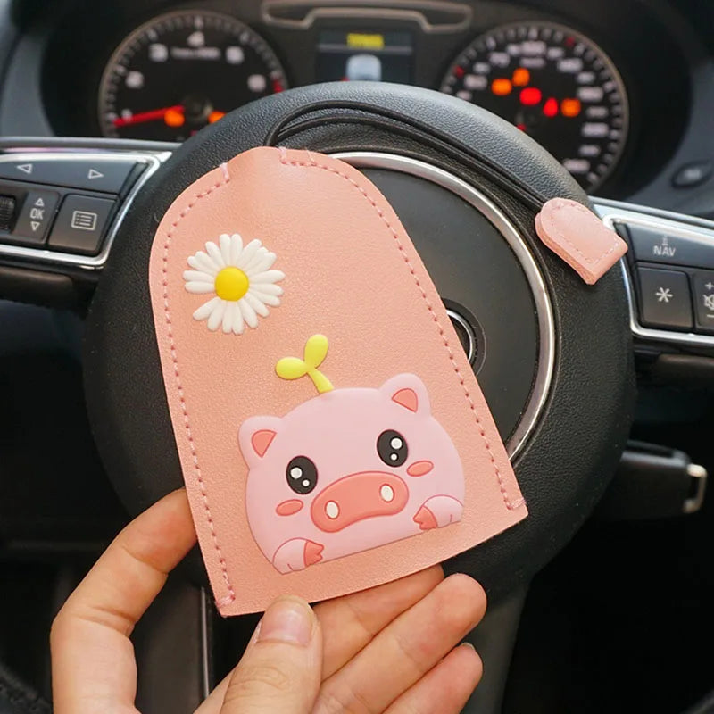 Dinosaur Pig Key Bag PU Leather Key Wallets Car Key Holder Case