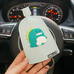 Dinosaur Pig Key Bag PU Leather Key Wallets Car Key Holder Case