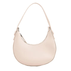 Small PU Leather Hobo Bag for Women Half Moon Shoulder Handbag Purse with Zipper