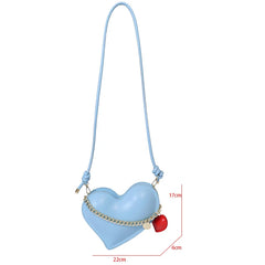 Heart Shaped Shoulder Bag Pu Leather Women Handbags Love Tote