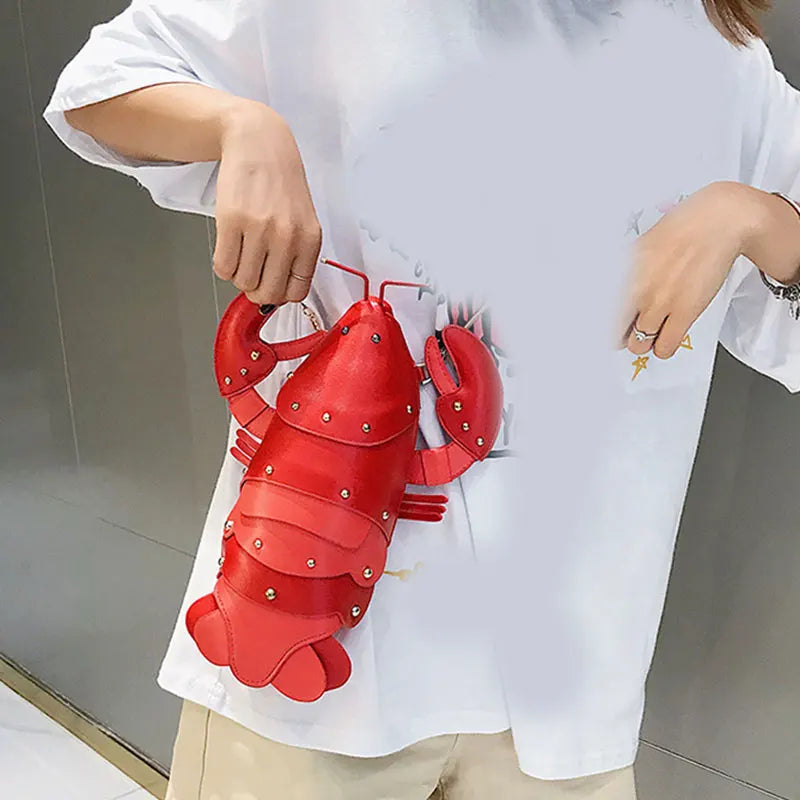 Lobster Shape Women Shoulder Bags PU leather Crossbody Bags For Women