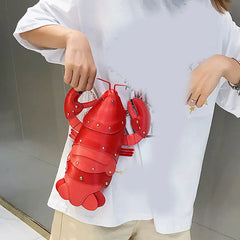 Lobster Shape Women Shoulder Bags PU leather Crossbody Bags For Women