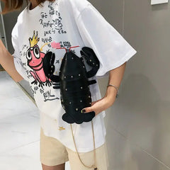 Lobster Shape Women Shoulder Bags PU leather Crossbody Bags For Women
