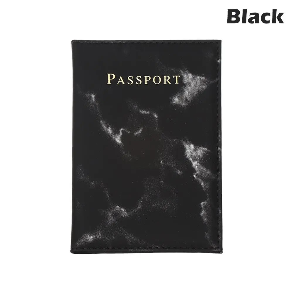 Marble Pattern Passport Cover Travel Holder