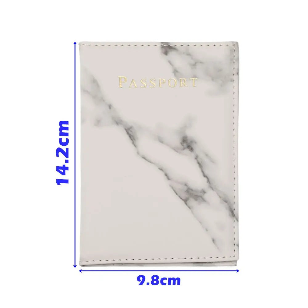Marble Pattern Passport Cover Travel Holder