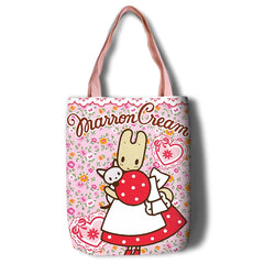 Marron Cream Rabbit Canvas Shoulder Bags for Women