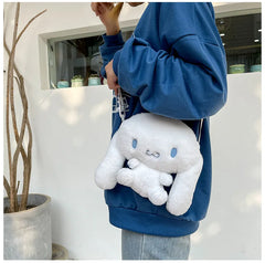 Pig Crossbody Bags for Women Plush Doll Shoulder Handbag
